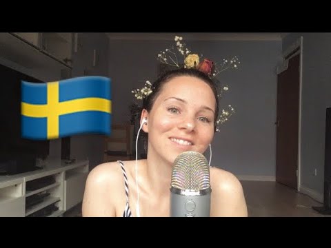 🇸🇪Swedish ASMR (Svenska) w/Mic Blowing, Long Nail Tapping