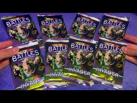 ASMR Doctor Who Cards Opening + Gum Chewing (Whispered)