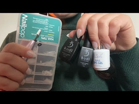 ASMR nail salon roleplay 💅 doing your tips nails❤️ no talking 
