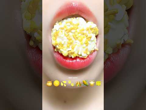 Yellow Emoji Food Asmr 🌼🍯 #meoasmr #mukbang #asmrsounds #satisfying #emojichallenge