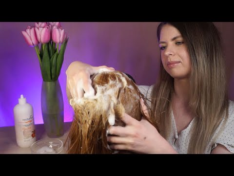 [ASMR] 🫧 Relaxing Hair Wash & Treatment | Hair Brushing, Water Sounds, Role-playing