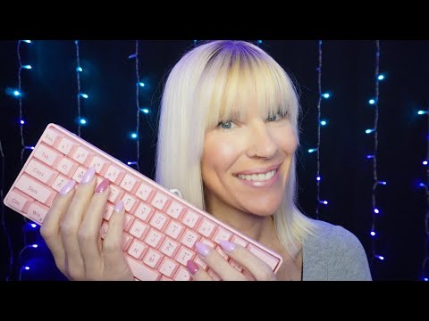 ASMR | Ich tingle dich in den Schlaf - Relaxing Sounds (Keyboard, Inaudible Whisper, Gripping)