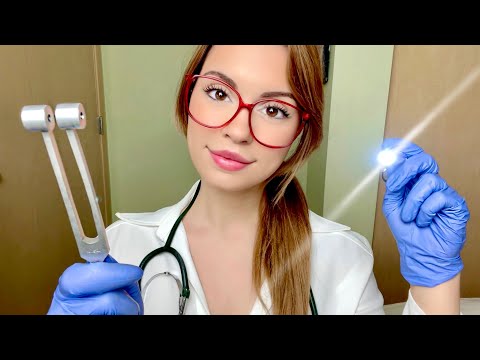 ASMR Detailed Nurse Exam In BED Medical Exam Cranial Nerve Examination, Eye, Ear, Personal Attention