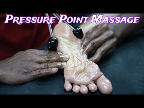 ASMR Pressure Point Foot Massage For Mind Relaxation | ASMR Foot Tapping | ASMR Oily Foot Massage