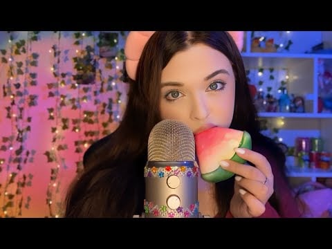 АСМР🍯Грызу предметы в мёде🐝ASMR I gnathe objects in honey