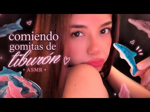 Comiendo gomitas de tiburón💓🍭 | M0uth Sounds | Andrea ASMR 💓🦋