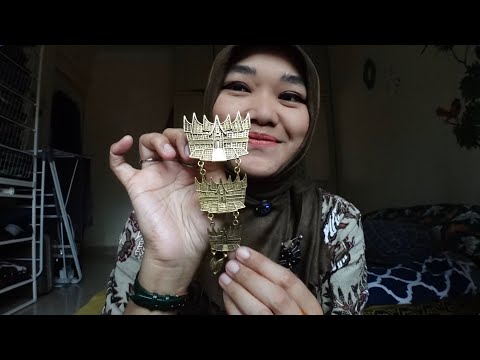 ASMR whisper - showing you my new brooch collections from Indonesia
