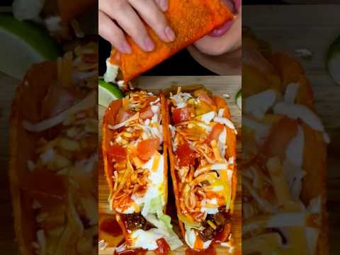Cheesy Tacos ASMR #asmreating #asmr #foodie #homemade