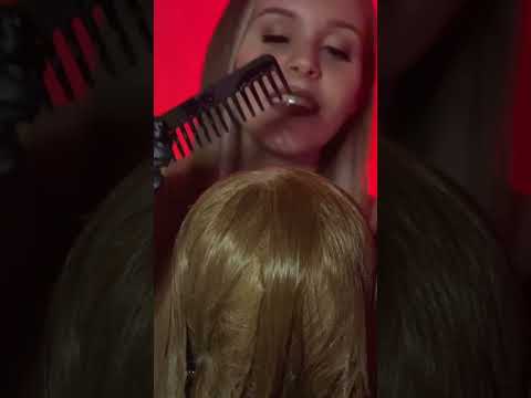 ASMR | Combing wet hair 🥰 #asmr #hairbrushing #asmrshorts