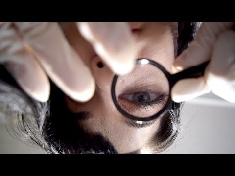 ASMR Close Face Exam - No Talking - Gloves, Lights, Touching, Brushing