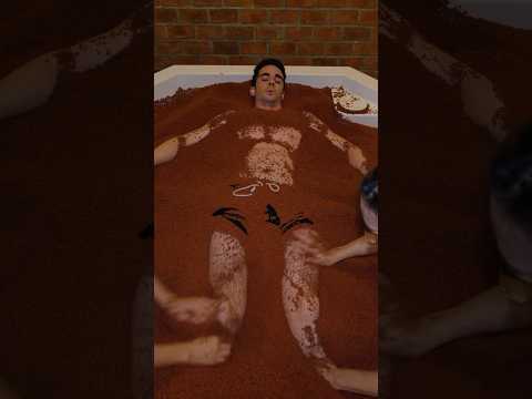 ASMR: Japanese Volcanic Sand Bath 4-Hand Massage - Did I Really Loose Weight? #shorts