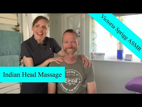 ASMR Indian Head Massage with Victoria and Jez (Soft spoken. No music)