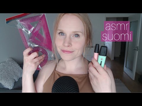 ASMR SUOMI 📚back to school📚 friend helps you with school supplies