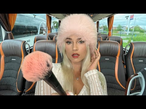 ASMR Eastern European Exchange Student Does Your Makeup on School Bus (Accent, Roleplay)