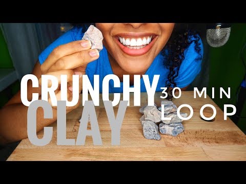 ASMR DETOXIFYING CLAY (LOOPED EDITION) | Crunchy | NO TALKING | CHRISTMAS WEEK VIDEO CHALLENGE