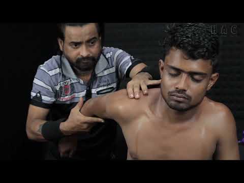 Heavy Oil Shoulder Massage For Pain Relief | Oil Head Massage Neck Massage Neck Cracking 3d ASMR