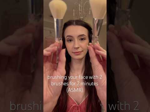 fall asleep in 2 minutes😴 - ASMR face brushing for sleep #asmrforsleep #notalkingasmr #sleepaid