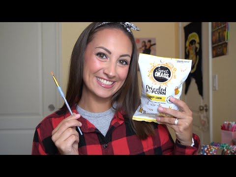 ASMR Trying Fall Snacks & Crafting!