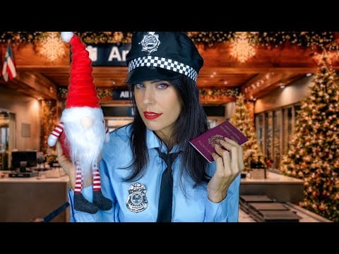 ASMR 🎄 Polizia del Natale ROLEPLAY • Controllo Meticoloso in Aeroporto