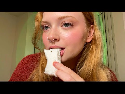 ASMR~EATING SPOOKY PEEPS👻🎃💀 (SLOW WHISPERS)