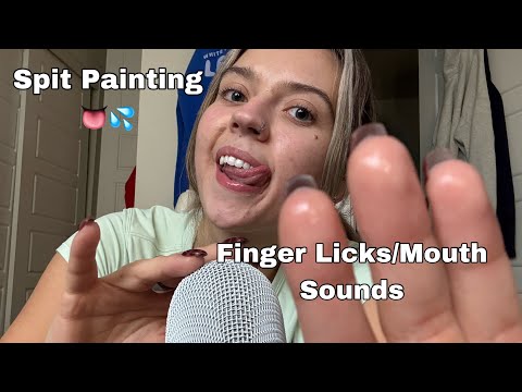 ASMR| 30 Minutes of Inaudibly Spit Painting on My Blue Yeti