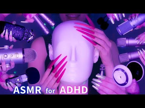 ASMR for ADHD 💙Changing Triggers Every 30 Seconds😴 Scratching , Tapping , Massage & More| No Talking