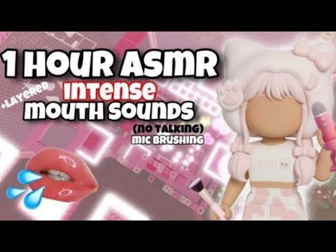 Roblox ASMR ~ INTENSE layered mouth sounds with soft mic brushing!! SUPER TINGLY!!