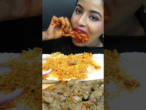 ASMR Eating Spicy Chicken Liver Curry,Whole Chicken Curry Masala,Rice Big Bites ASMR Eating Mukbang
