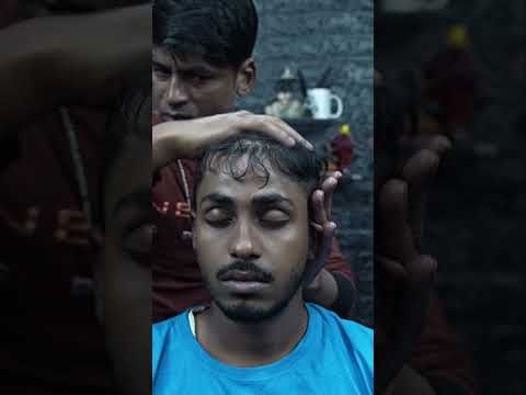Traditional Indian Oils ASMR Head Massage: Soothing & Stress Relief #shorts
