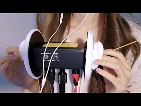 ASMR Little Talking Ear Cleaning with wooden and Fluffy and Brahma Ear Pick