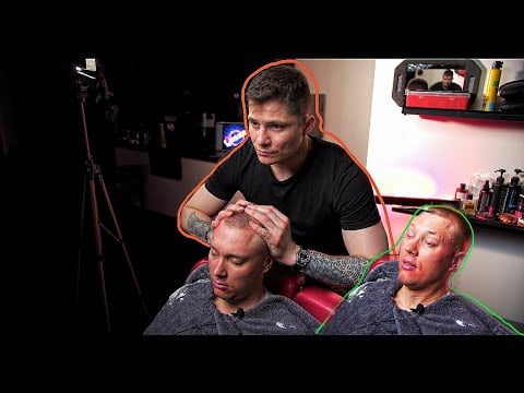 Asmr shave and head massage in barbershop