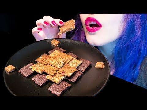 ASMR: Super Sticky Power Bar Pyramid | White Choc, Vanilla & Hazelnut ~ Relaxing [No Talking|V] 😻