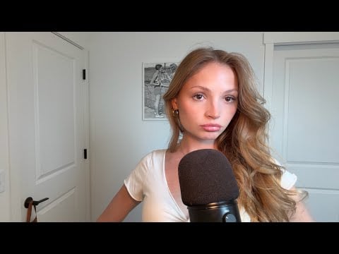 ASMR Curl My Hair with Me (hair brushing, tapping)