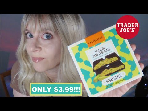 ASMR Trying Dubai Chocolate From Trader Joe's & GROCERY HAUL