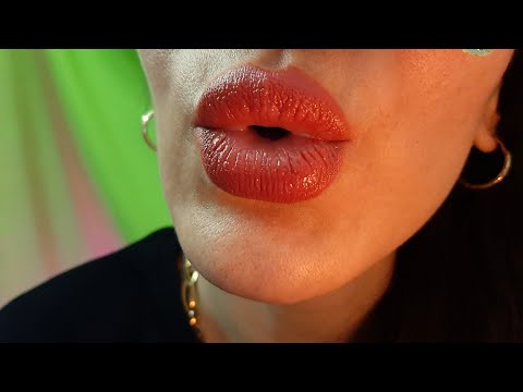 Tingly ASMR Close-Up Lens Kisses & Finger Painting | Cozy and Squeaky Kisses | ASMR Lens Kisses