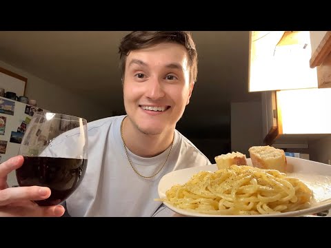 ASMR Cooking and Eating With Me (Italian Food Edition 🇮🇹🍝)