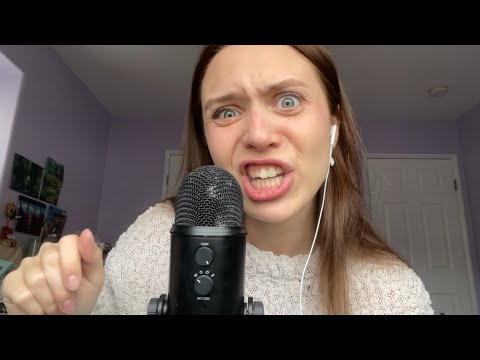 ASMR FAST AND AGGRESSIVE/ Mouth sounds, hand sounds, personal attention, rambling, mic gripping