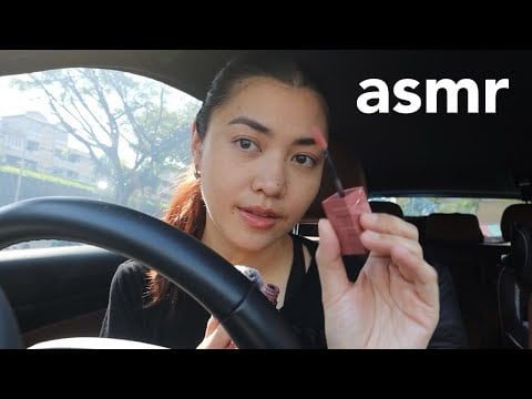 asmr - doing my makeup in the car (malaysia)