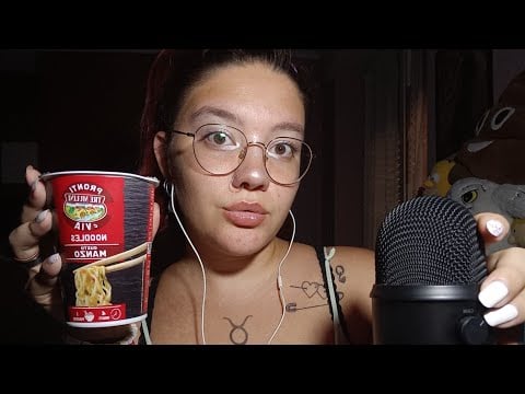 MUKBANG NOODLES (Eating Sounds) 😴💜 | ASMR ITA