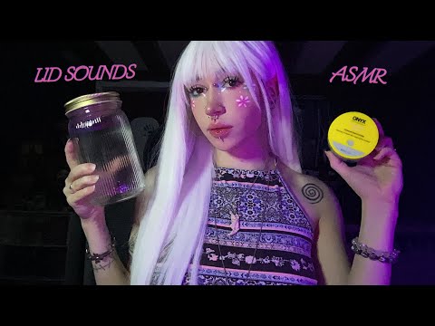 Lid Sounds ASMR | Tapping, Scratching, Tracing, Rambling, Whispering