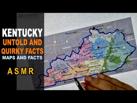 ASMR: KENTUCKY - The Untold and Quirky FACTS | Map outline with facts  | ASMR maps and Facts