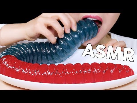 ASMR GIANT GUMMY WORM CANDY 대왕 지렁이젤리 먹방