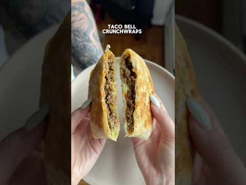ASMR TACO BELL CRUNCHWRAPS AT HOME #asmr #voiceover #tacobell #cooking