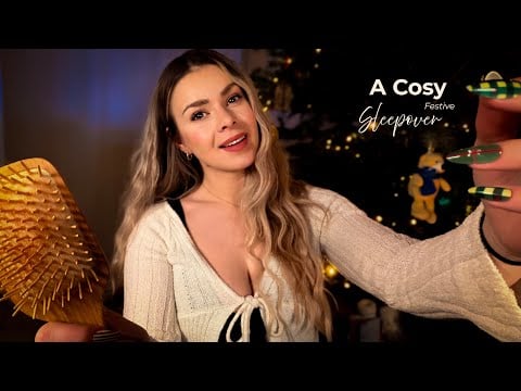 ASMR 1 Hour | Cosy Festive Sleepover 🎄 Soft Whispers & Comfort for Sleep