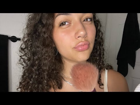 ASMR Mean Older Sister does your makeup for a date 😬