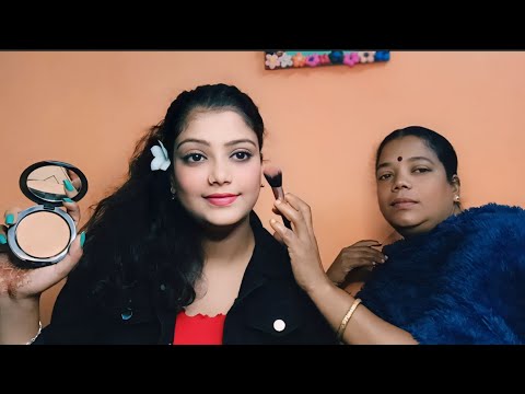 ASMR | My Mom Does My makeup | No Talking Makeup 💄