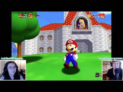 ASMR | DOUBLE the TINGLES! | Super Mario 64 with @theWhispergames  🍄