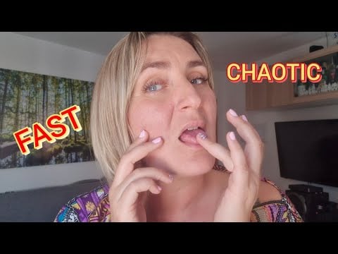 SPIT PAINTING ASMR but it's CHAOTIC and FAST 🎨👄 Mouth Sounds + Scratching + Personal Attention #asmr
