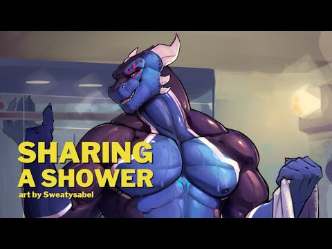 [Furry ASMR] Dragon Gym Bro Takes a Shower with You (Shampoo Massage, Fur Brushing, Water Sounds...)