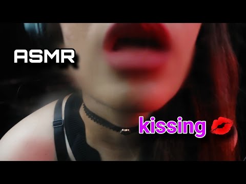 ASMR | KISSING ON GLASS | GENTLY GLASS TAPPING | SOME WHISPERING